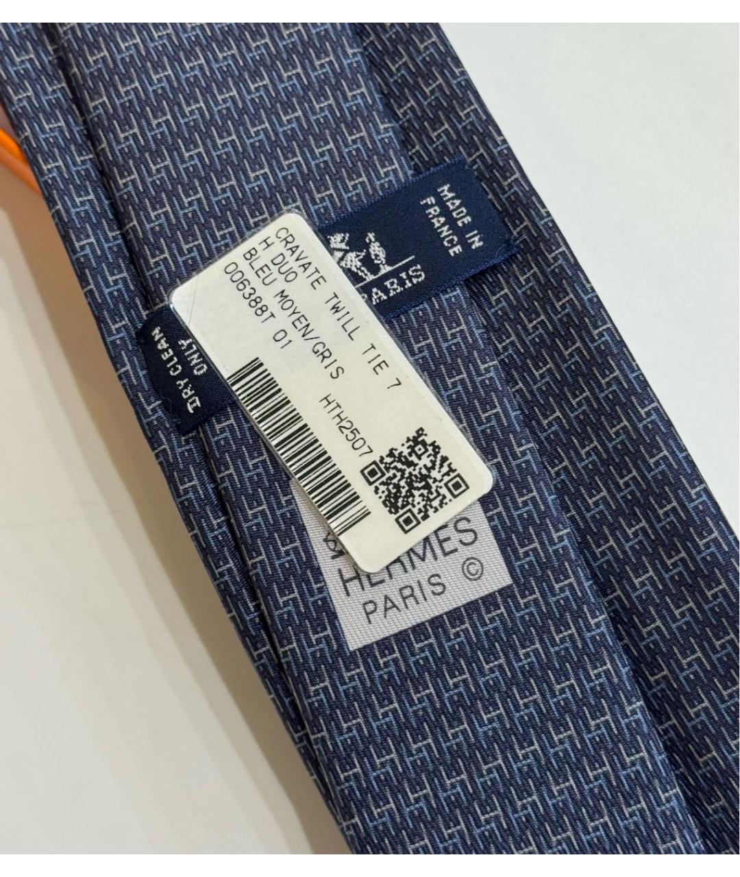 HERMES Синий галстук, фото 2
