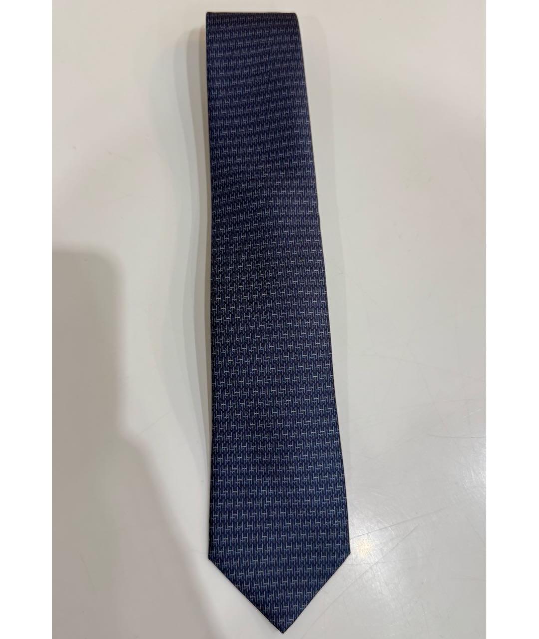 HERMES Синий галстук, фото 5