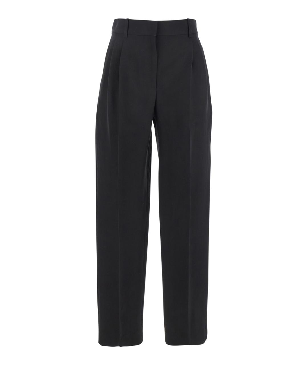 THE ROW Черные шерстяные прямые брюки, фото 1