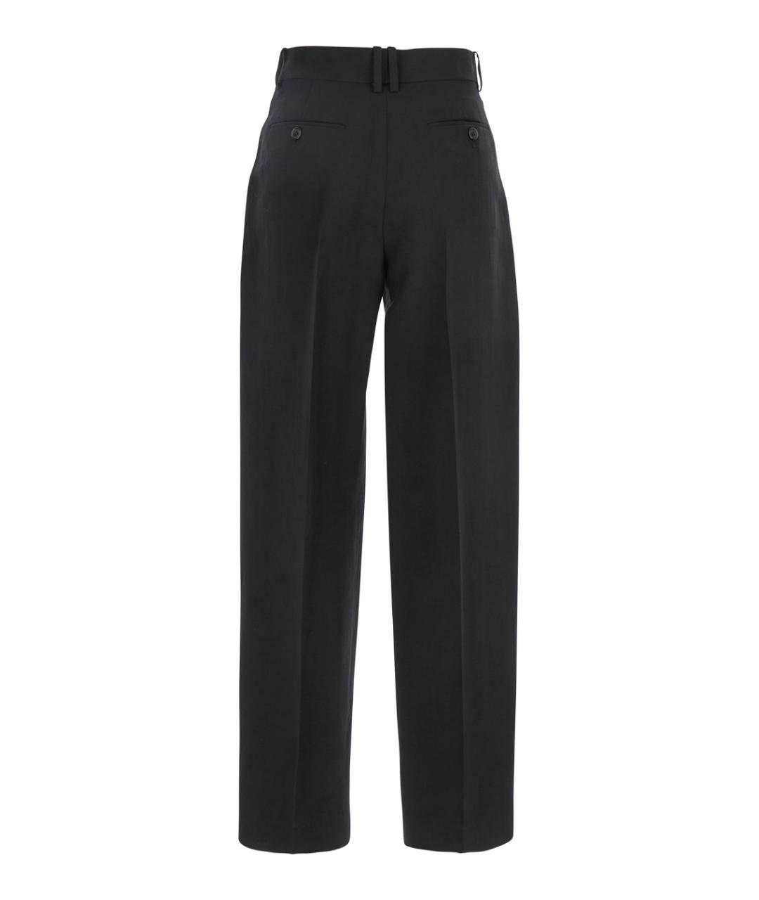 THE ROW Черные шерстяные прямые брюки, фото 2