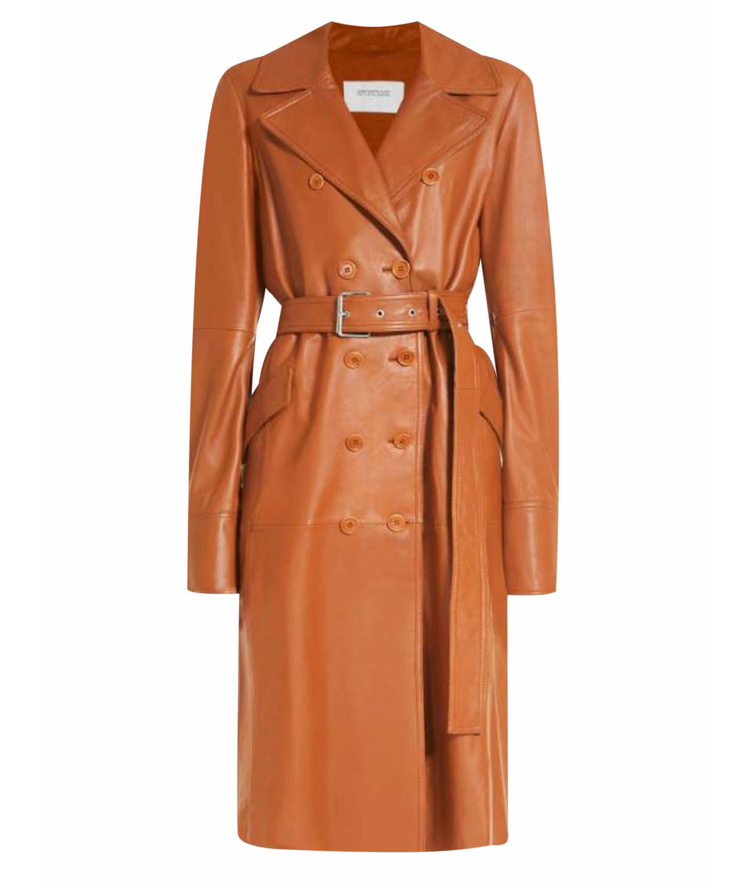 SPORTMAX Коричневый кожаный тренч/плащ, фото 1