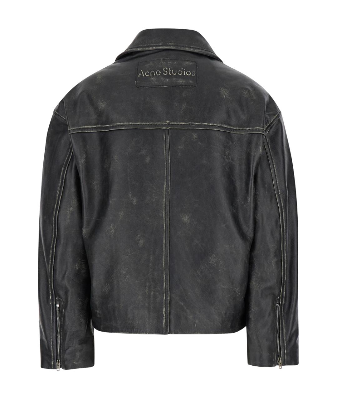 ACNE STUDIOS Черная кожаная куртка, фото 2