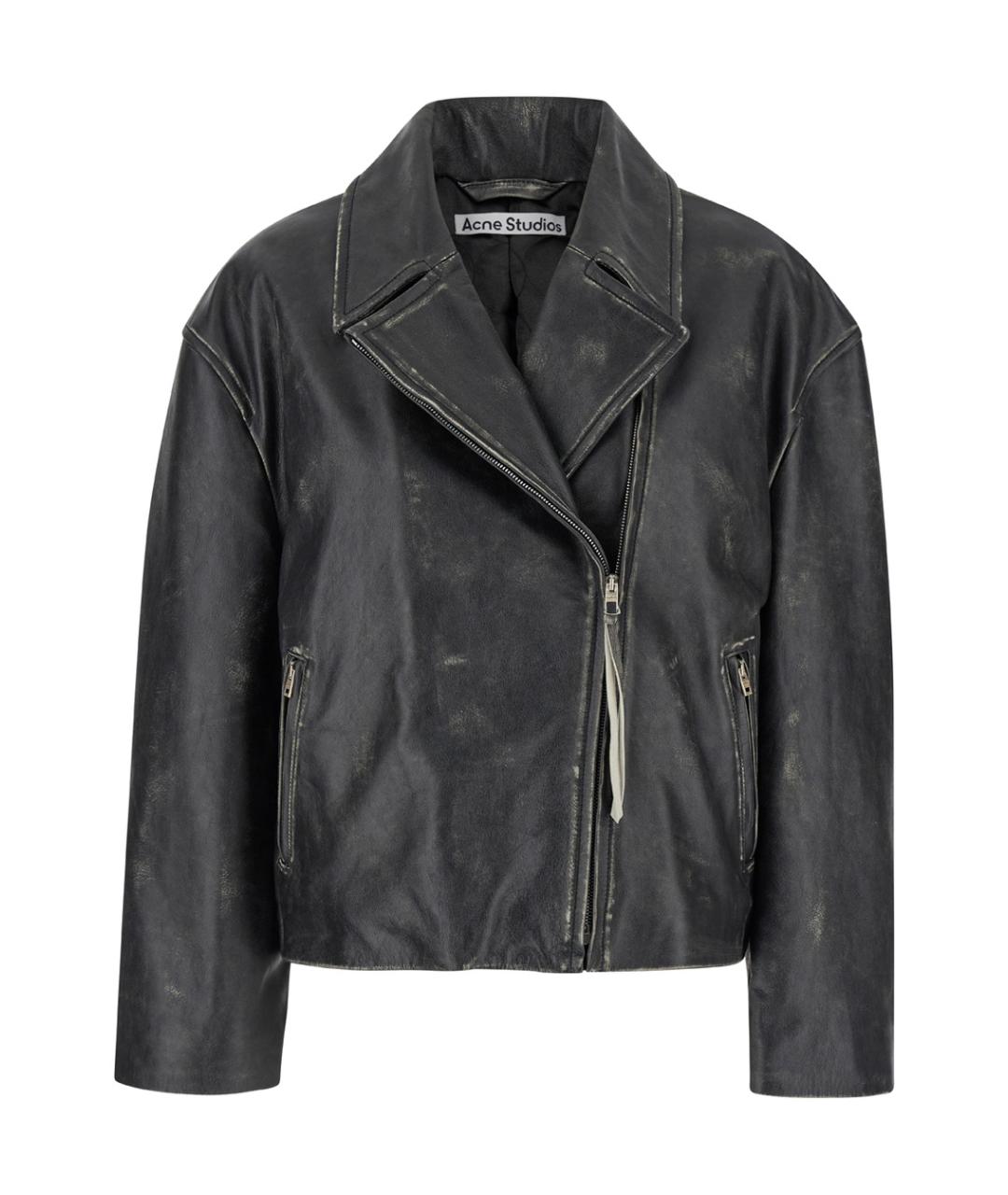ACNE STUDIOS Черная кожаная куртка, фото 1