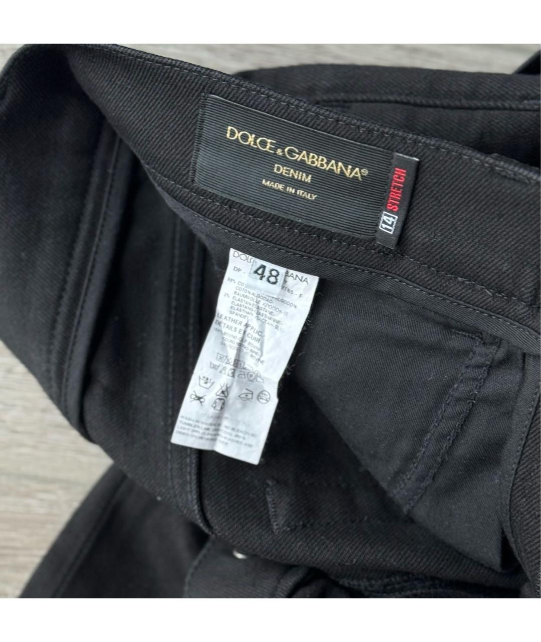 DOLCE&GABBANA Черные хлопко-эластановые джинсы скинни, фото 7