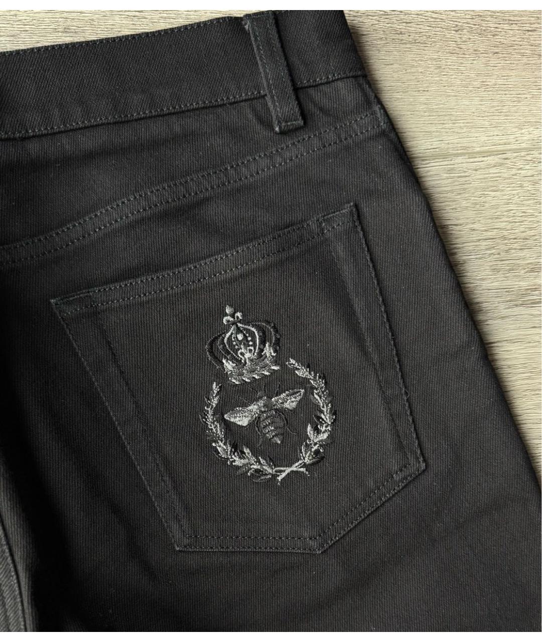 DOLCE&GABBANA Черные хлопко-эластановые джинсы скинни, фото 5