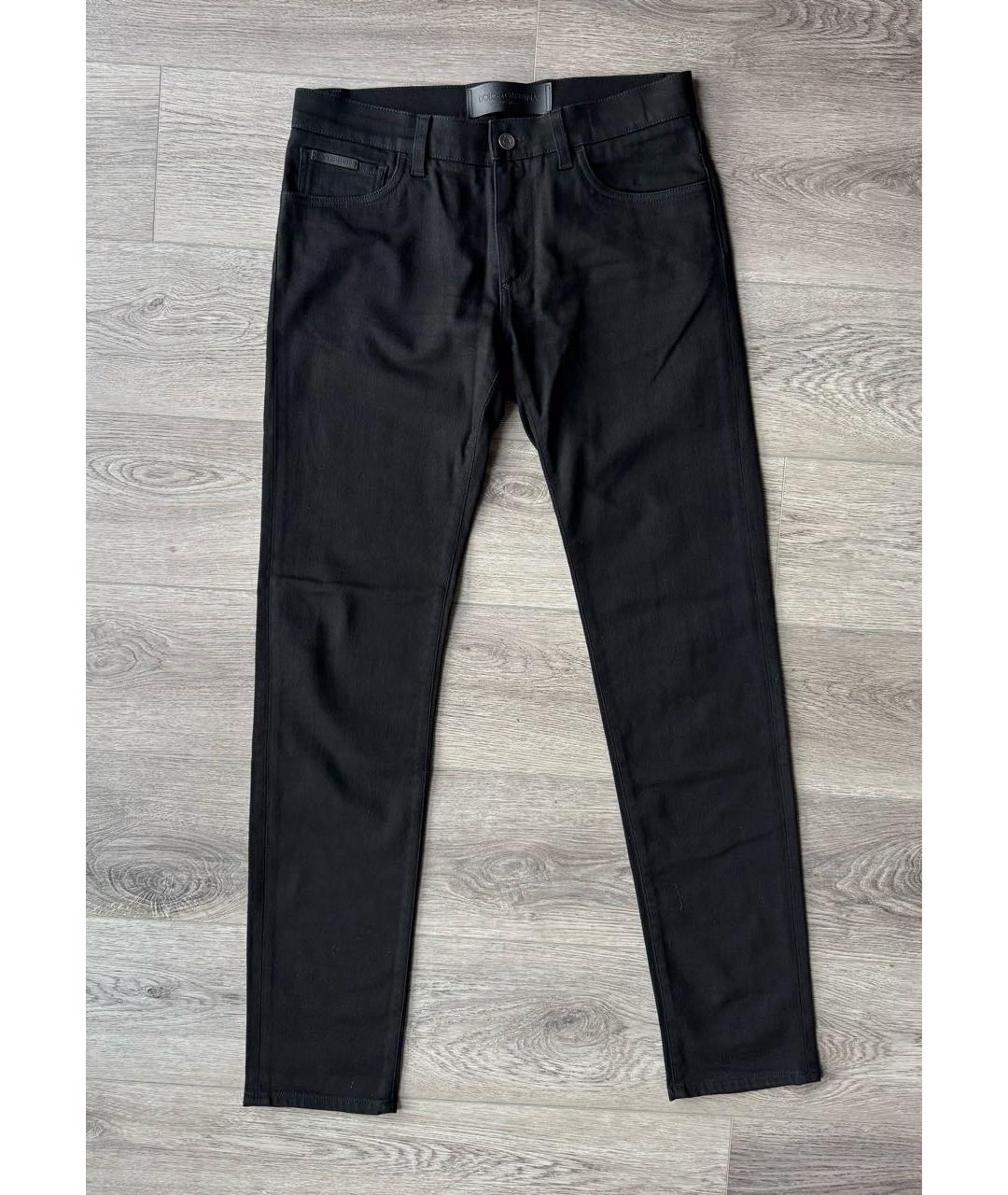 DOLCE&GABBANA Черные хлопко-эластановые джинсы скинни, фото 3