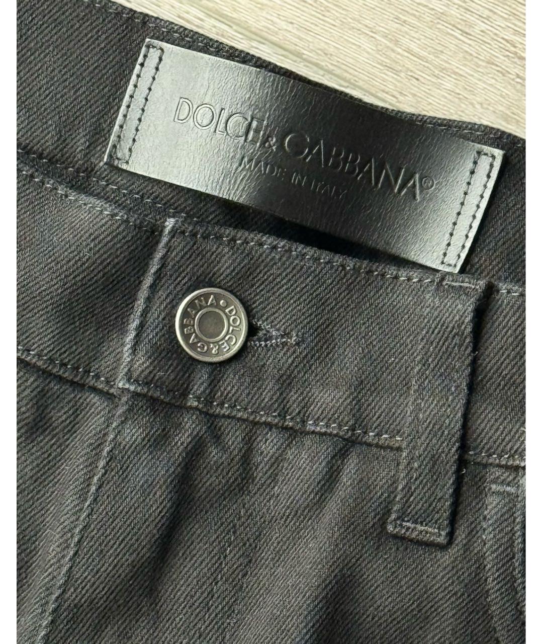 DOLCE&GABBANA Черные хлопко-эластановые джинсы скинни, фото 8