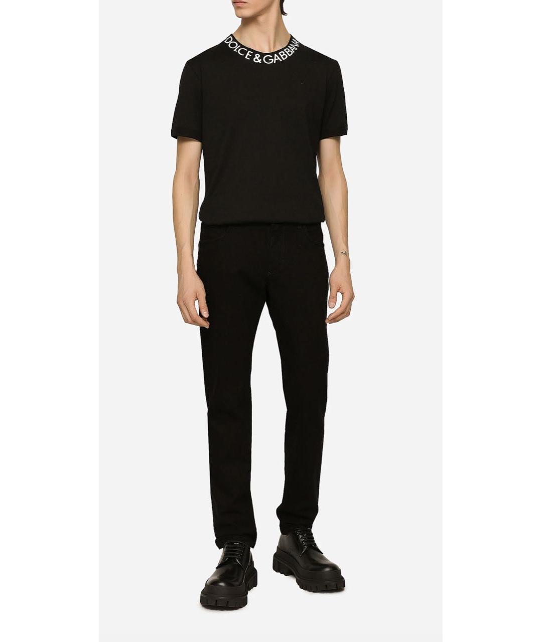 DOLCE&GABBANA Черные хлопко-эластановые джинсы скинни, фото 2