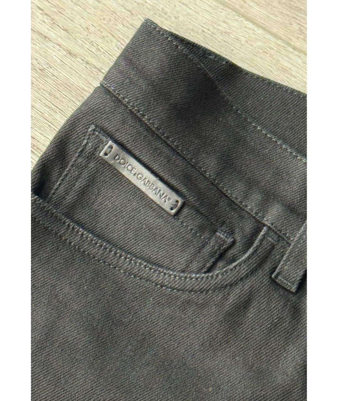 DOLCE&GABBANA Черные хлопко-эластановые джинсы скинни, фото 4