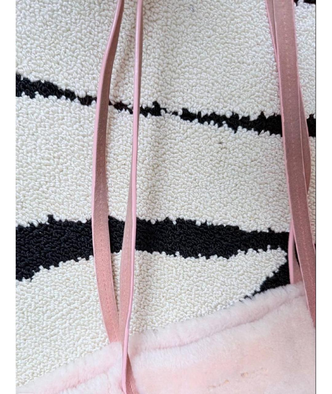 MIU MIU Розовая меховая сумка тоут, фото 6