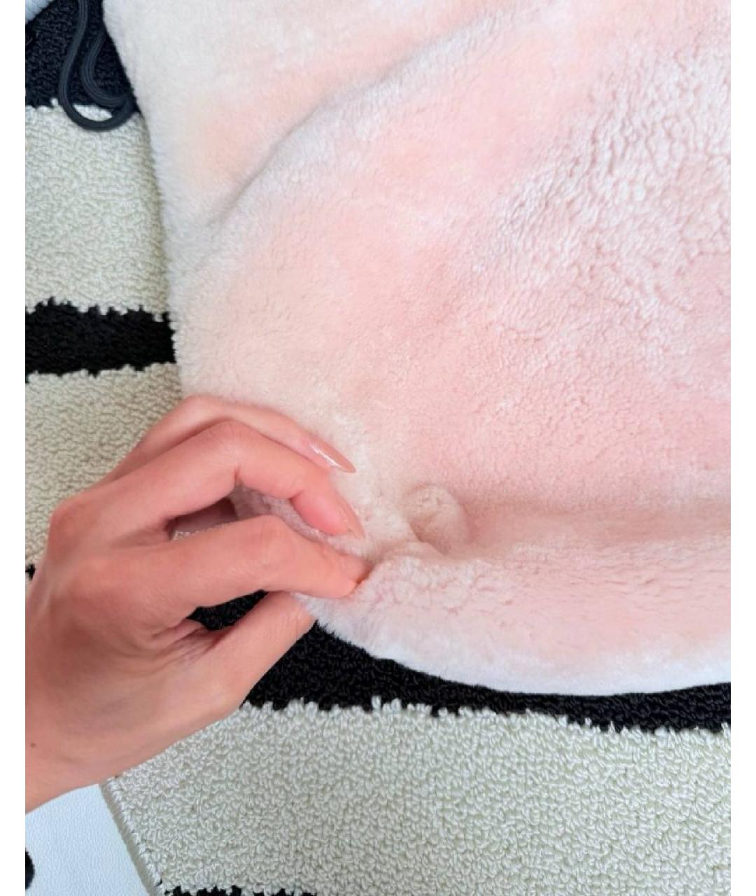 MIU MIU Розовая меховая сумка тоут, фото 8