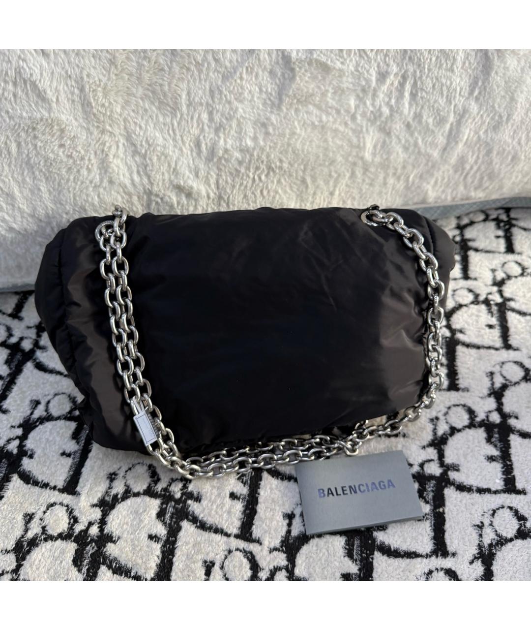 BALENCIAGA Черная тканевая сумка через плечо, фото 2