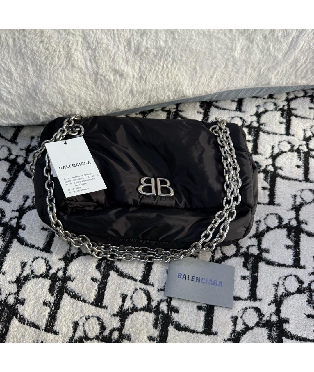 BALENCIAGA Черная тканевая сумка через плечо, фото 3