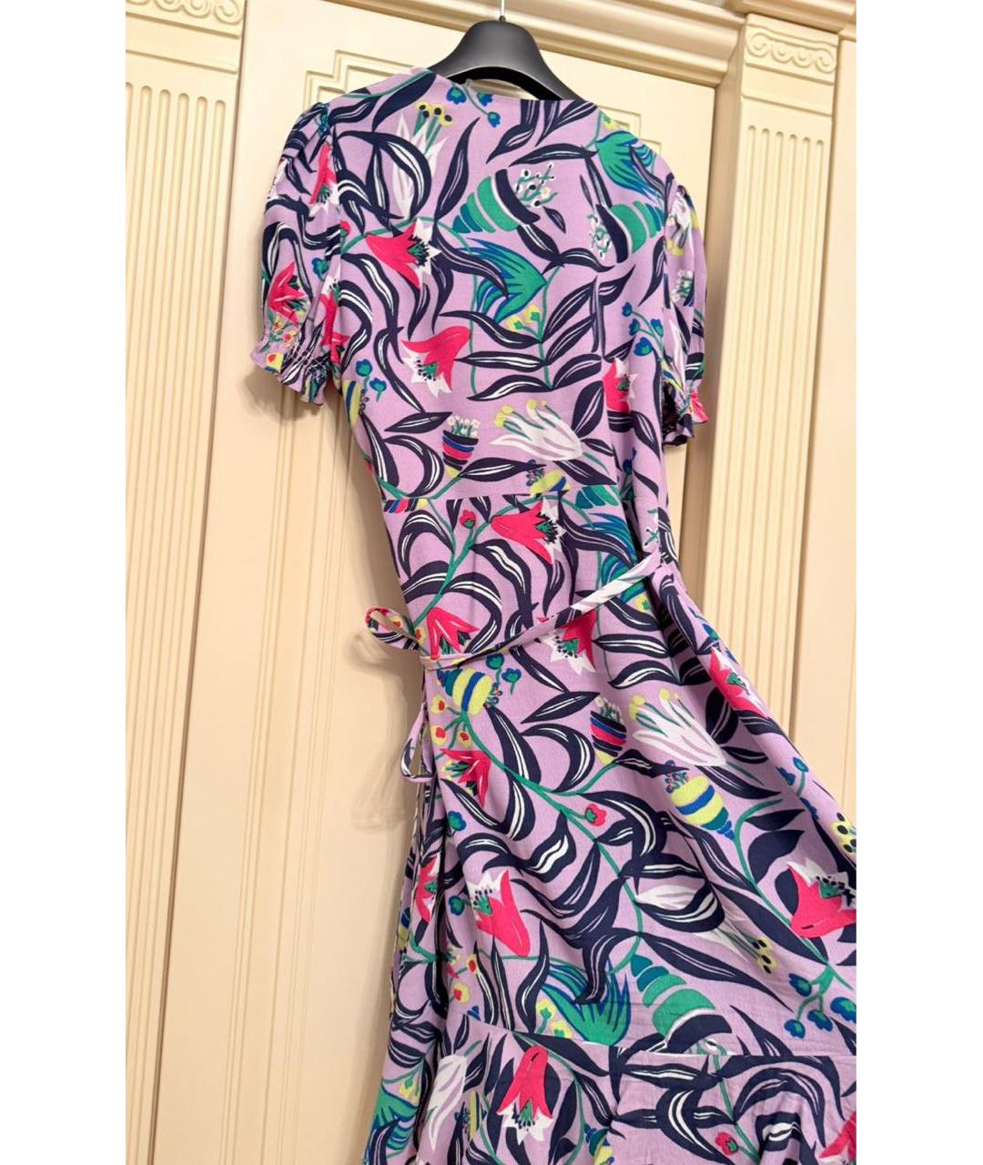 DIANE VON FURSTENBERG Фиолетовое шифоновое повседневное платье, фото 2