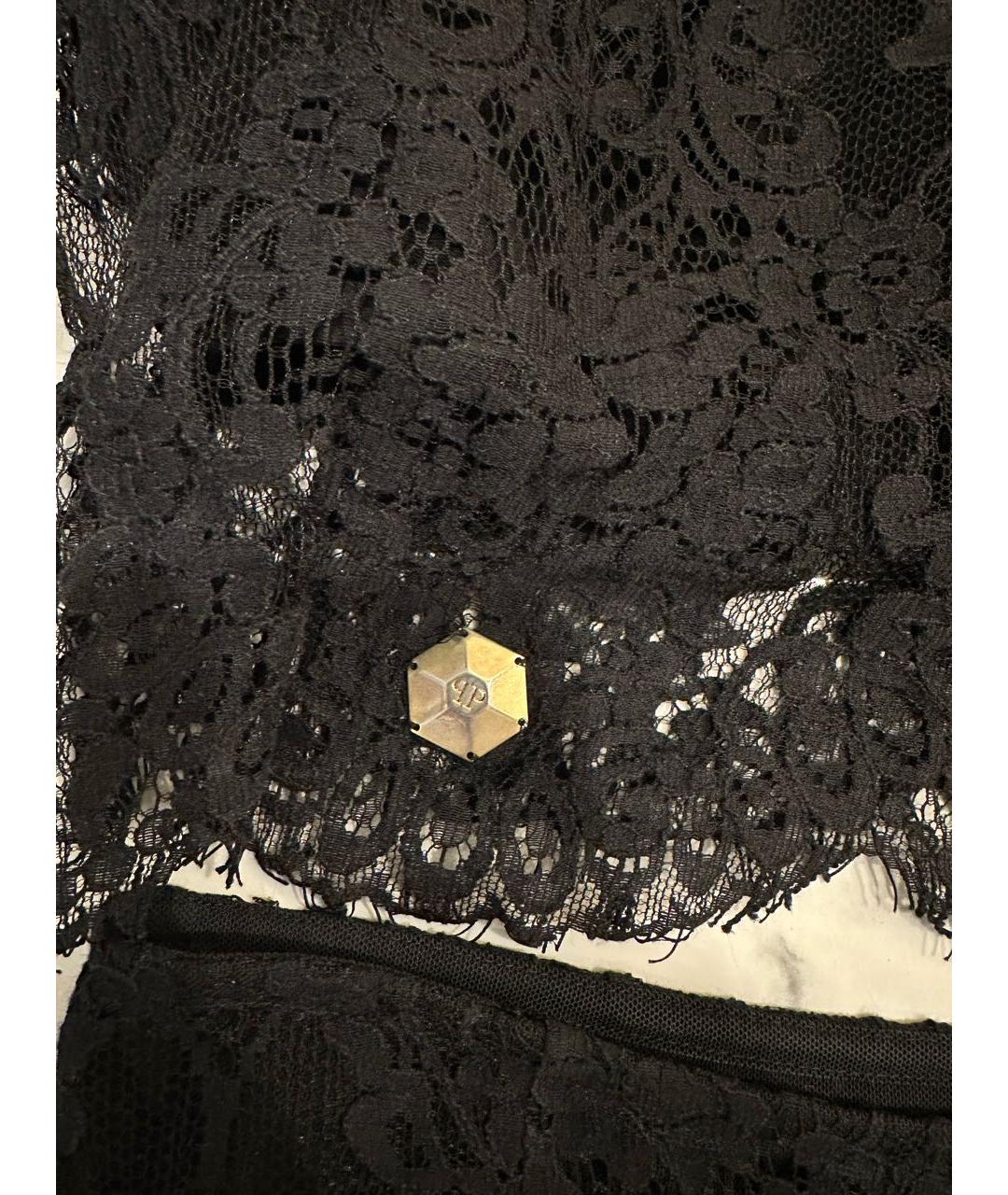 PHILIPP PLEIN Черный кружевной костюм с юбками, фото 6