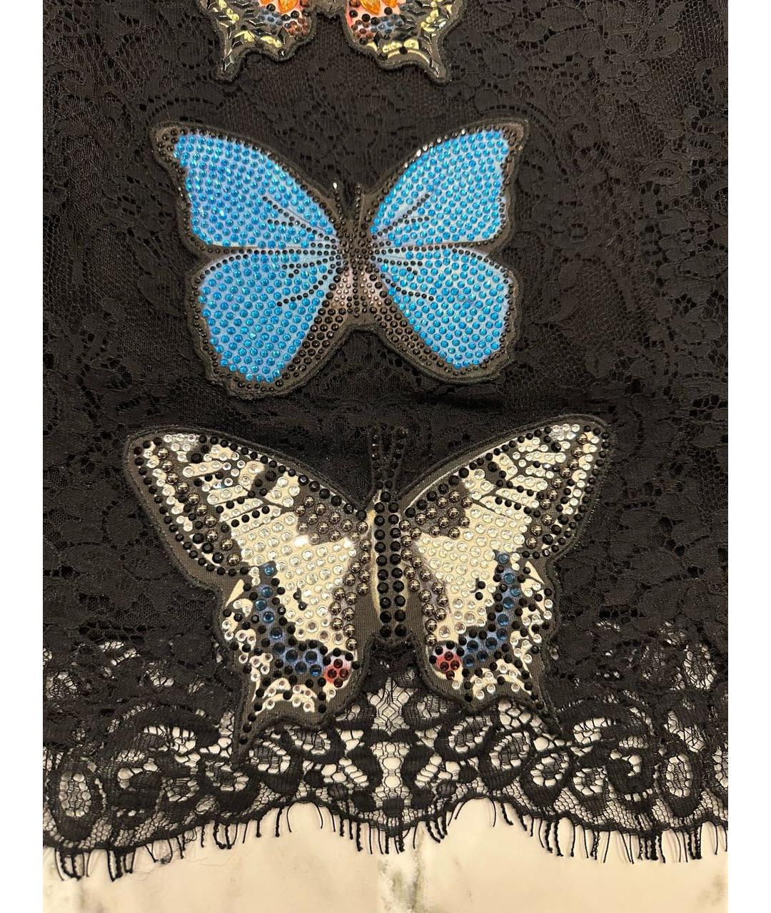 PHILIPP PLEIN Черный кружевной костюм с юбками, фото 4