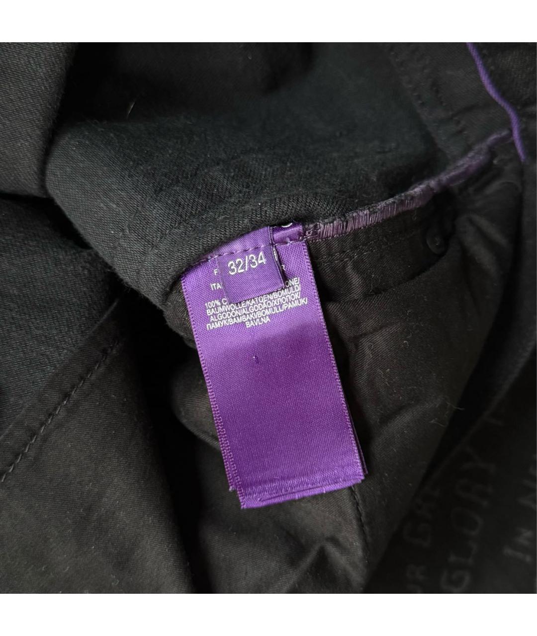 RALPH LAUREN PURPLE LABEL Черные хлопковые джинсы скинни, фото 3