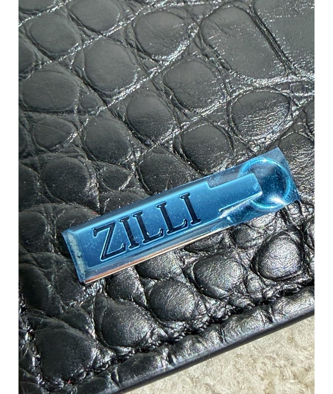 ZILLI Черный кардхолдер из экзотической кожи, фото 4