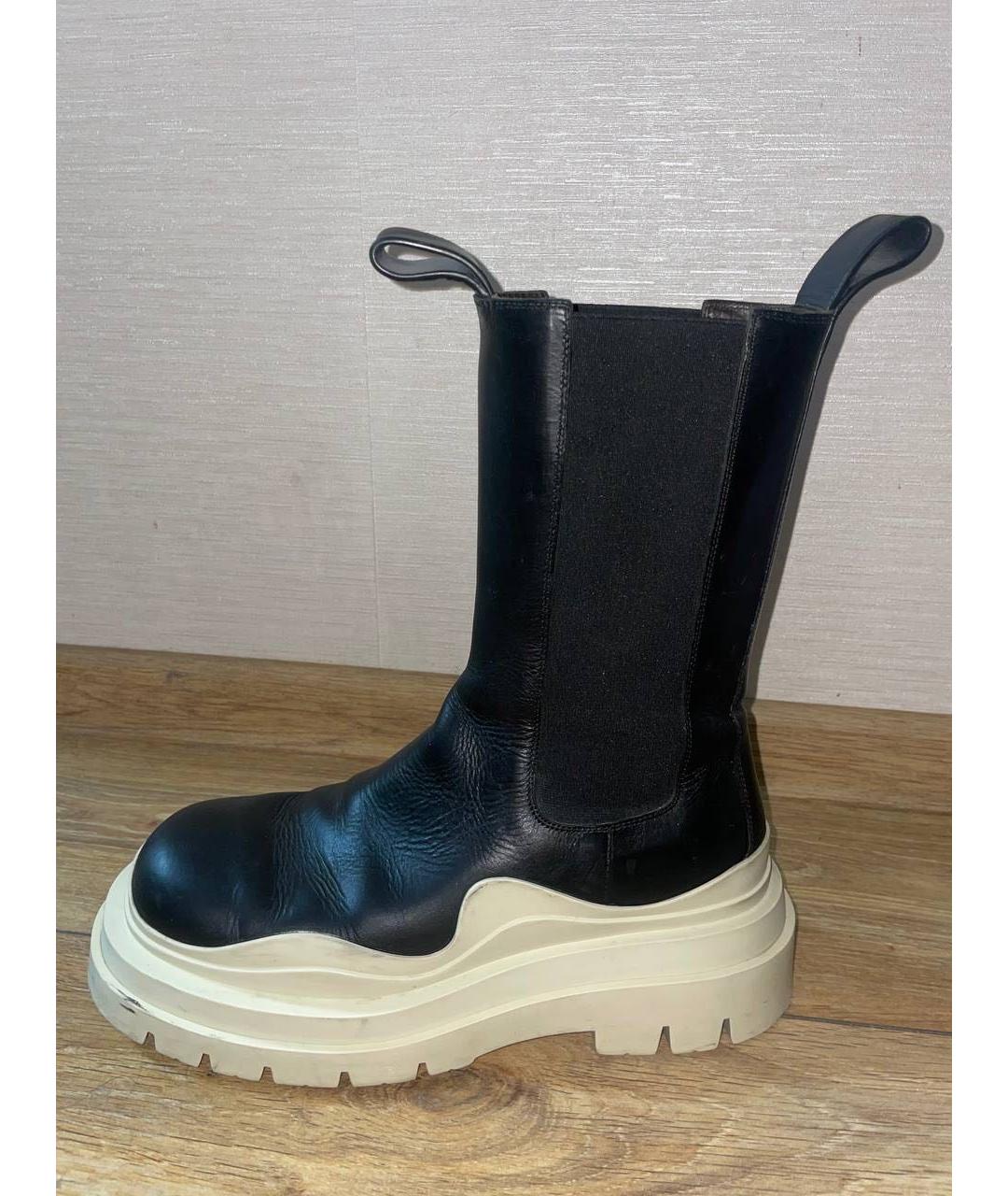BOTTEGA VENETA Черные кожаные ботинки, фото 6