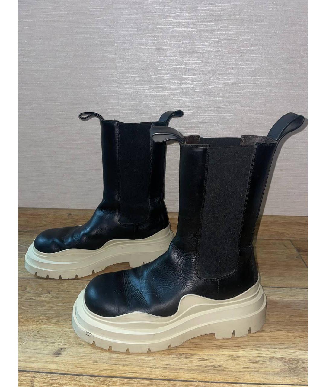 BOTTEGA VENETA Черные кожаные ботинки, фото 7
