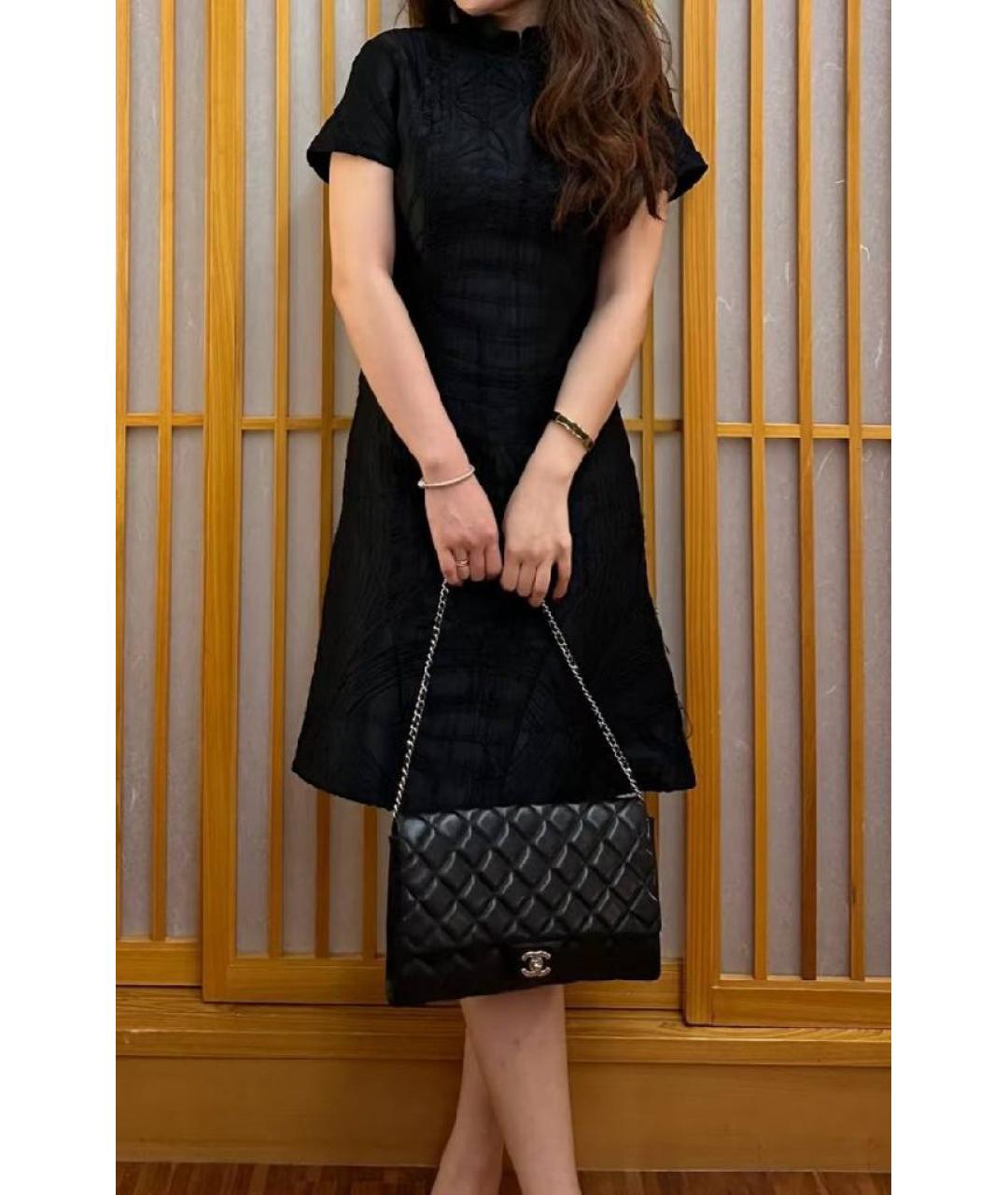 CHANEL Черная кожаная сумка через плечо, фото 8
