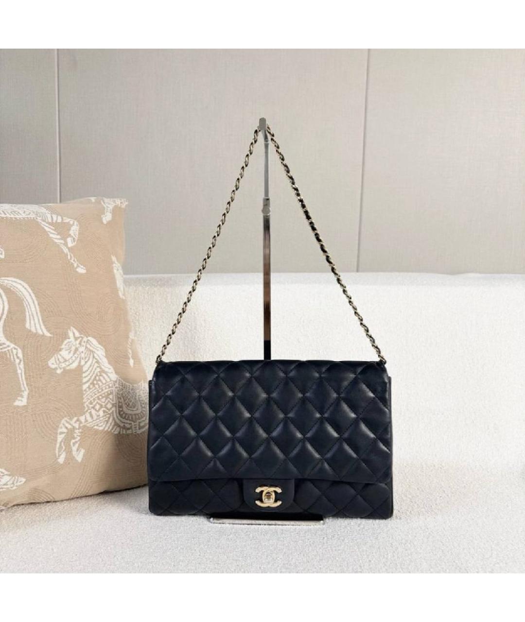 CHANEL Черная кожаная сумка через плечо, фото 9