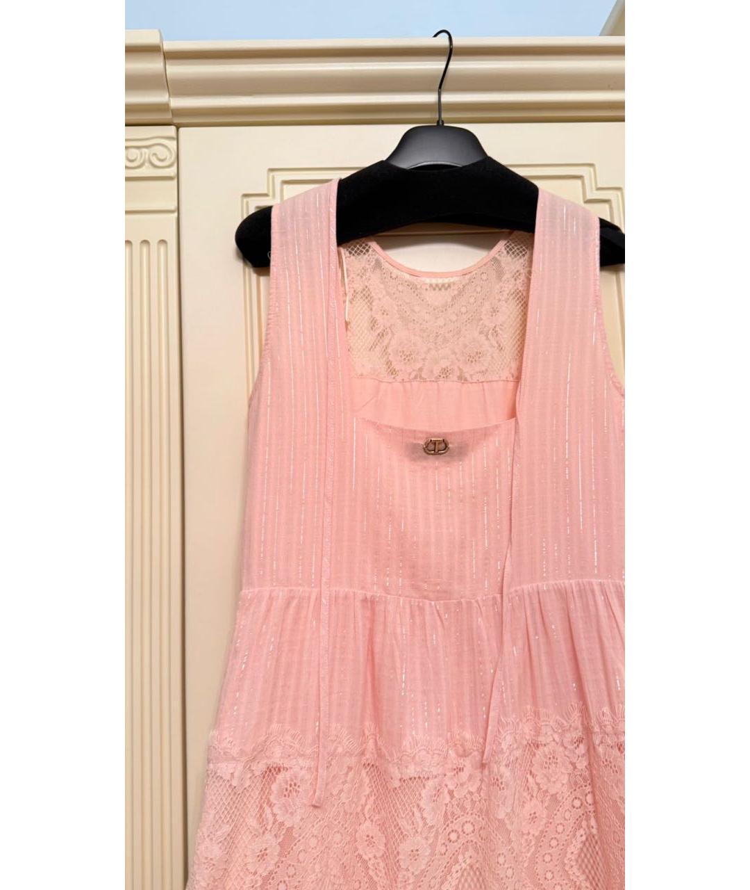 TWIN-SET Коралловый вискозный сарафан, фото 3