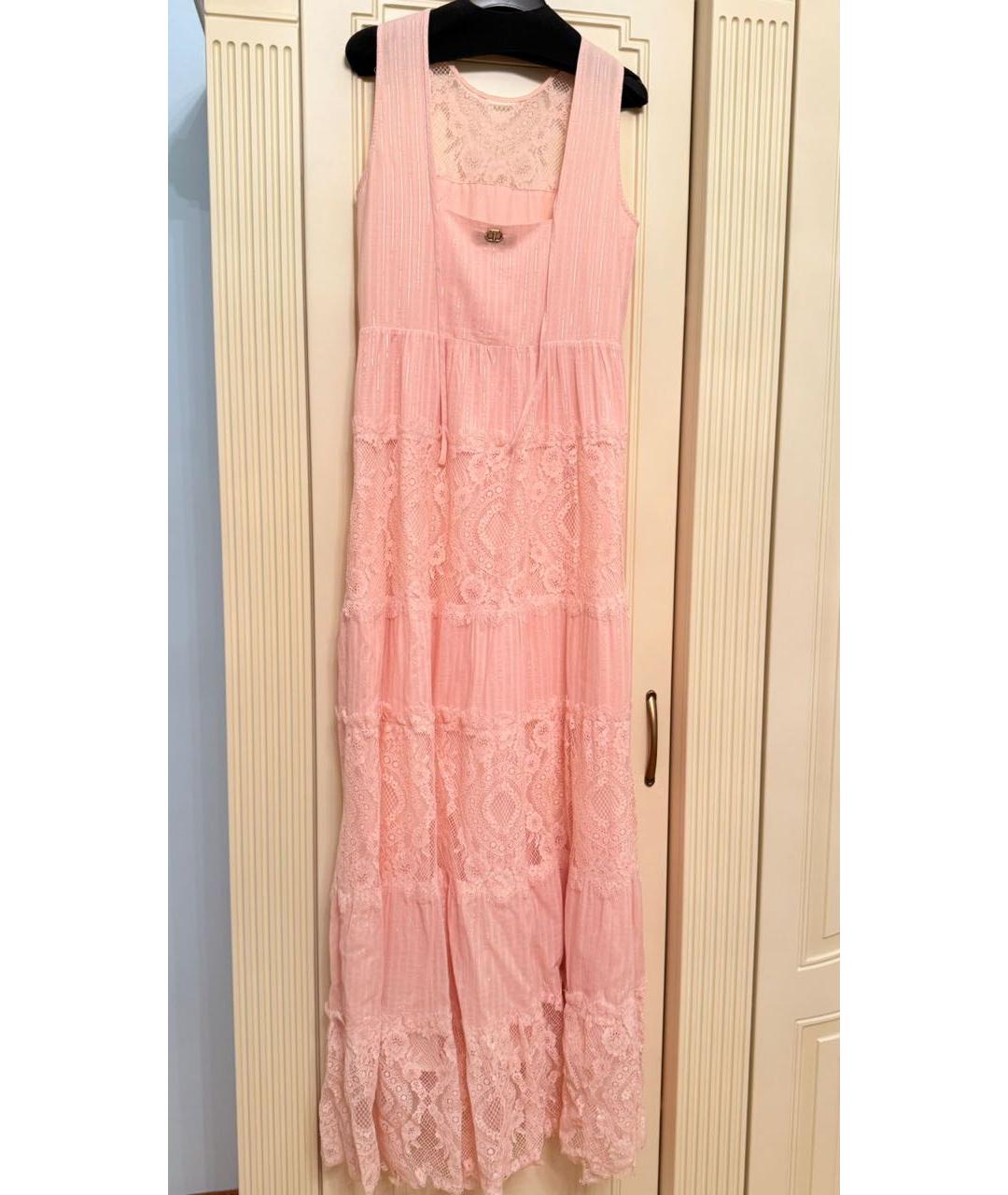 TWIN-SET Коралловый вискозный сарафан, фото 6