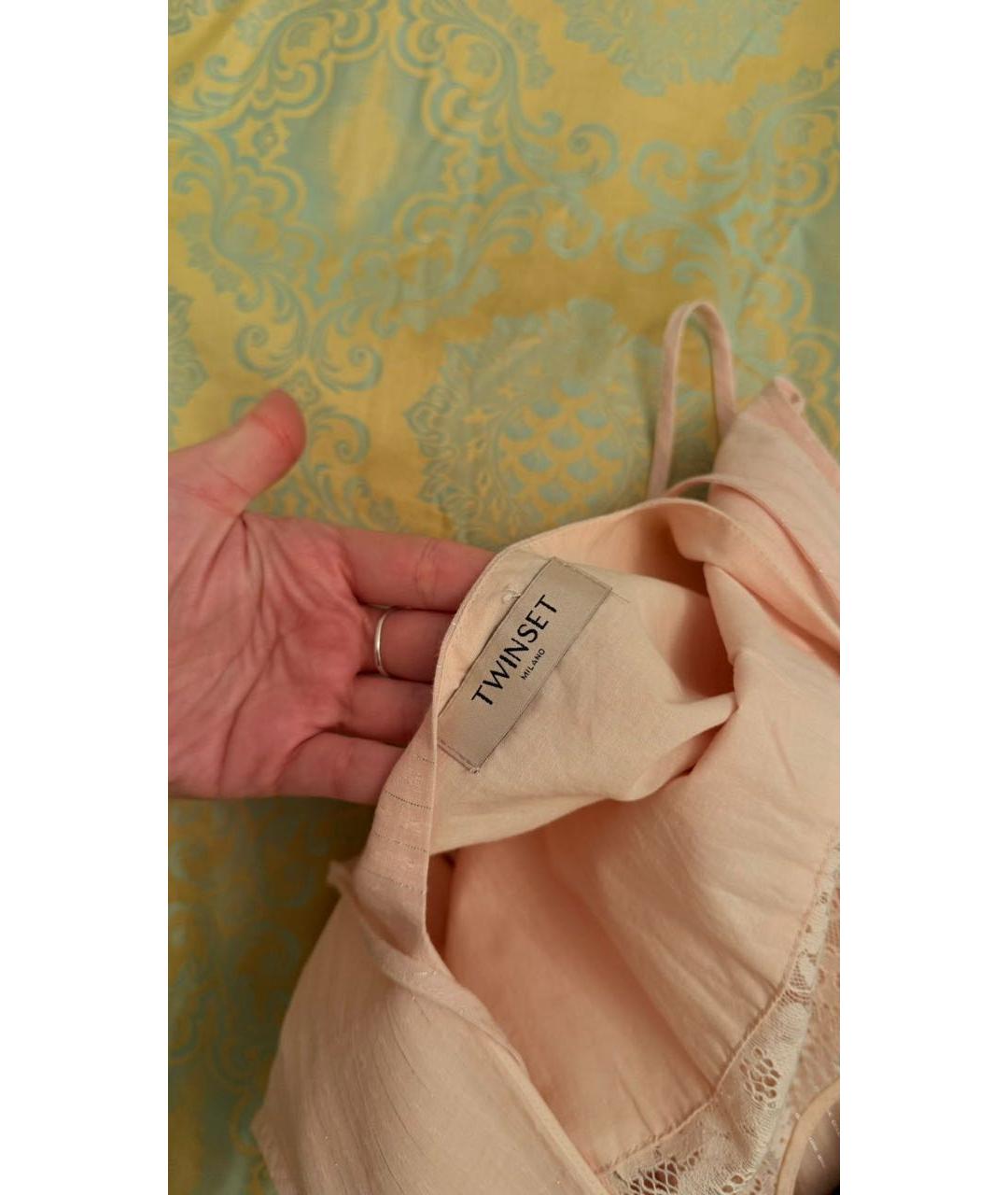 TWIN-SET Коралловый вискозный сарафан, фото 4