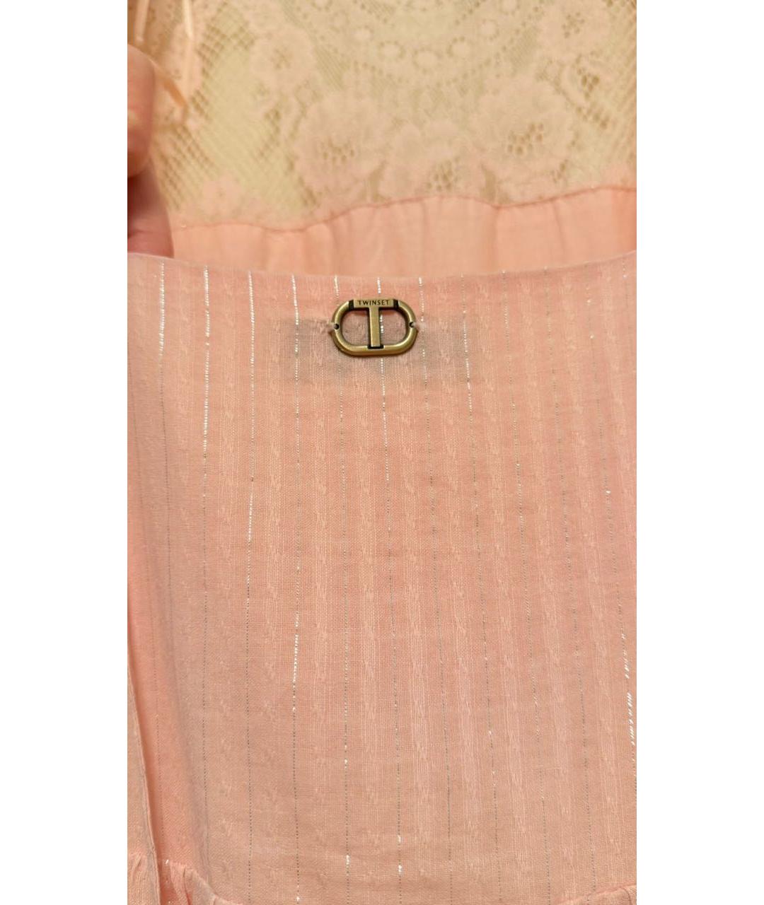 TWIN-SET Коралловый вискозный сарафан, фото 5