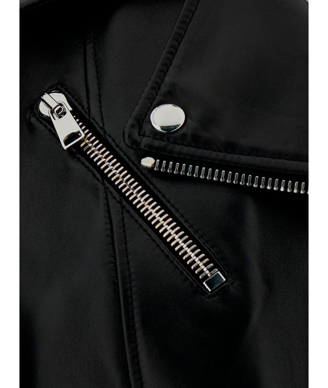 ALEXANDER MCQUEEN Черная кожаная куртка, фото 3
