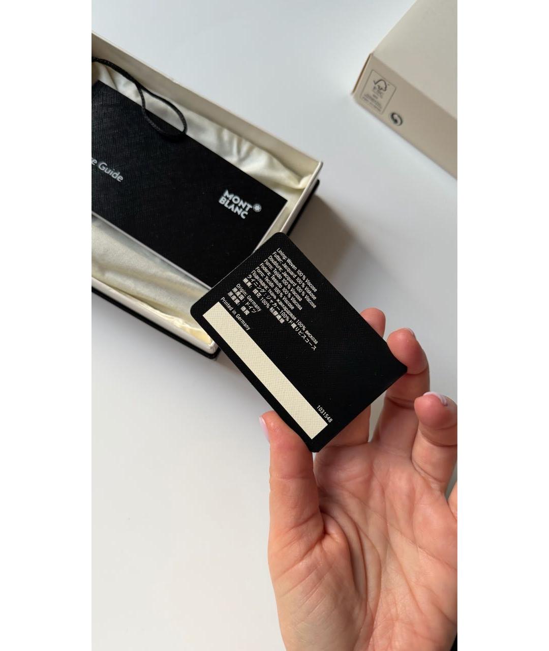 MONTBLANC Черный кожаный кошелек, фото 5