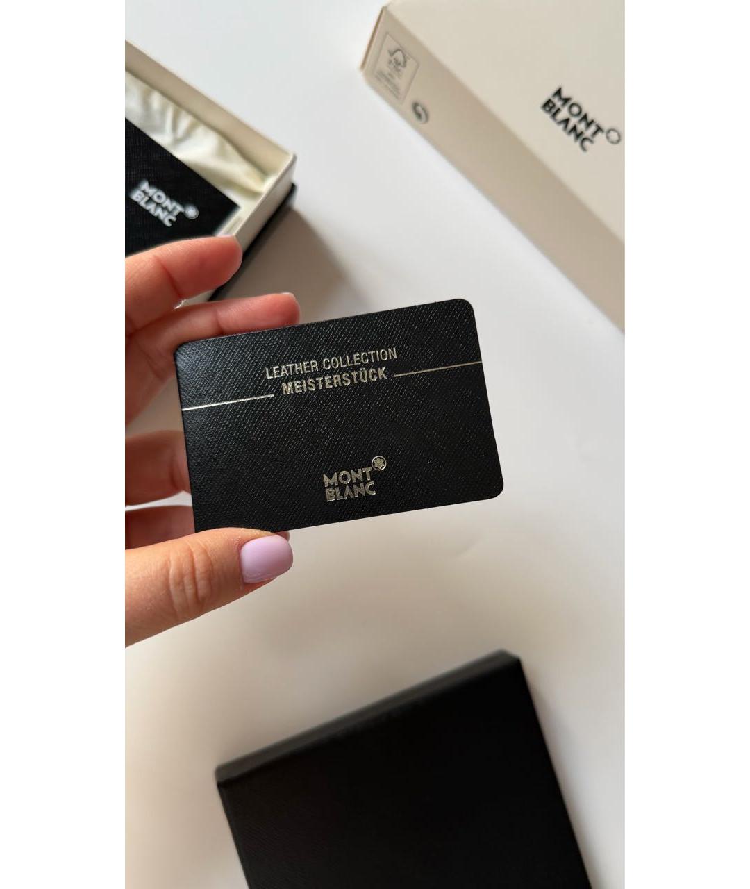 MONTBLANC Черный кожаный кошелек, фото 6