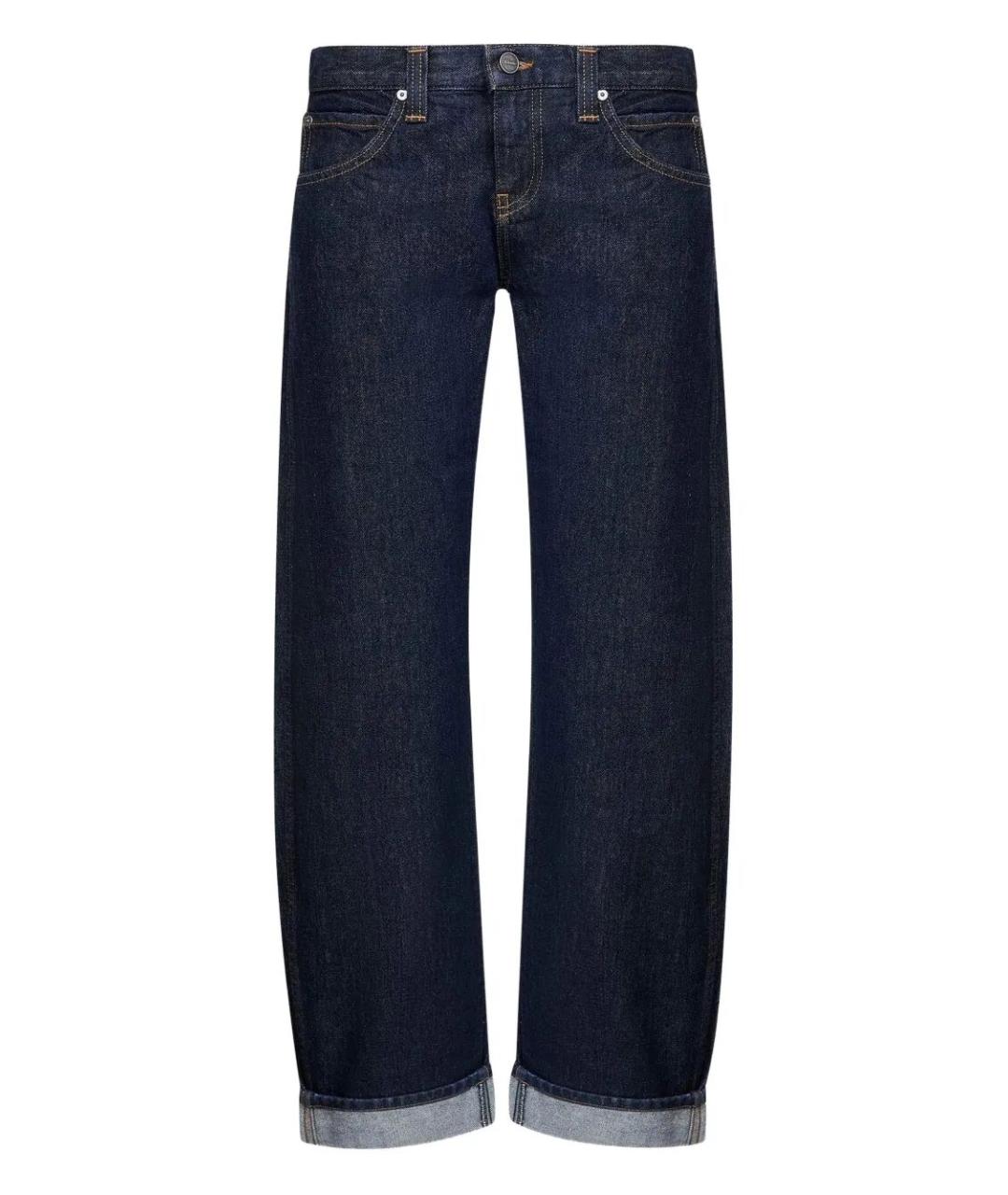 KHAITE Синие хлопковые прямые джинсы, фото 1