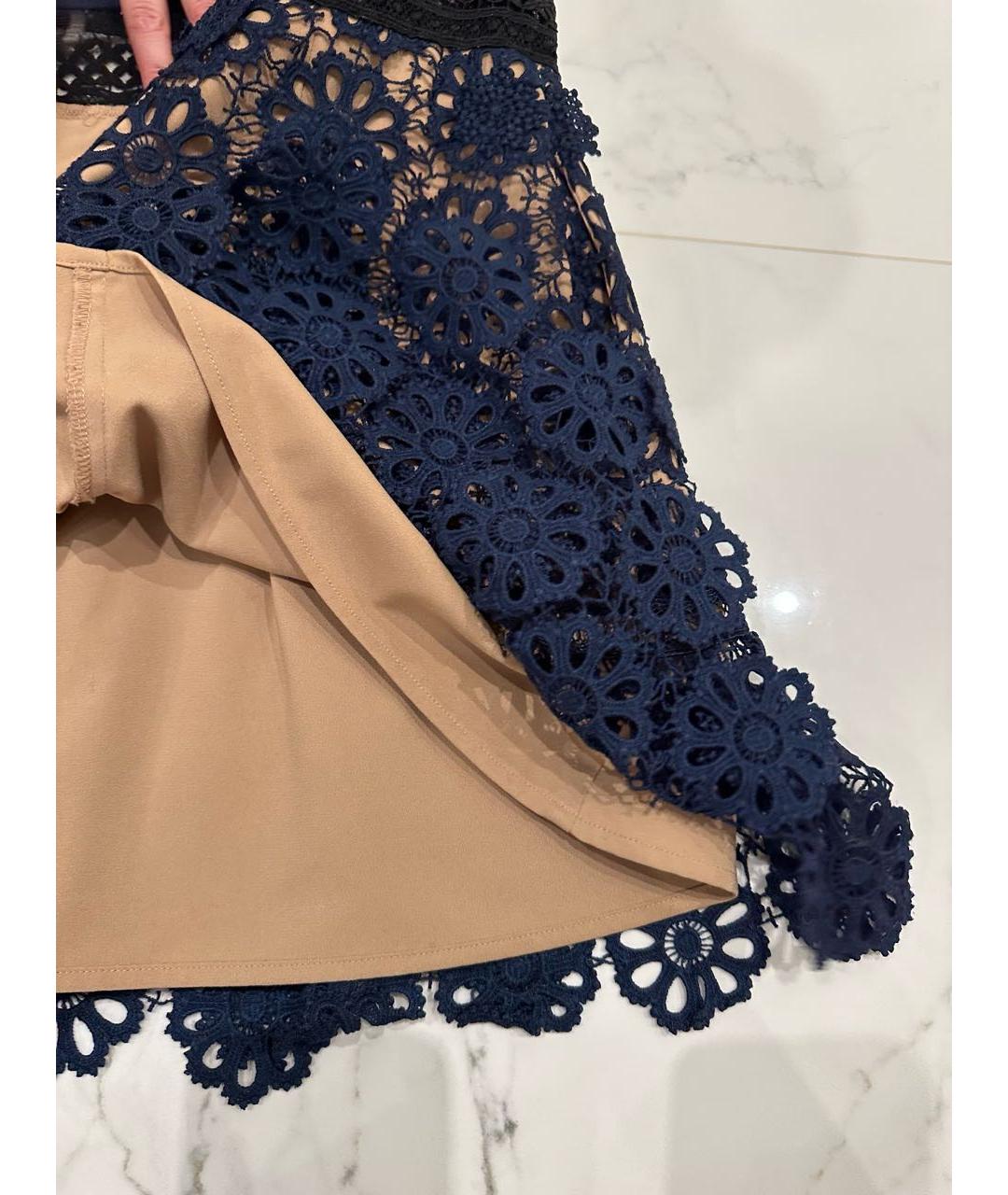 SELF-PORTRAIT Темно-синее кружевное коктейльное платье, фото 5