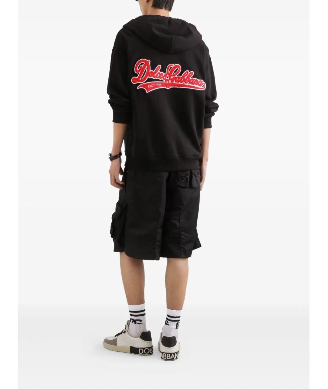 DOLCE&GABBANA Черная хлопковая футболка, фото 5