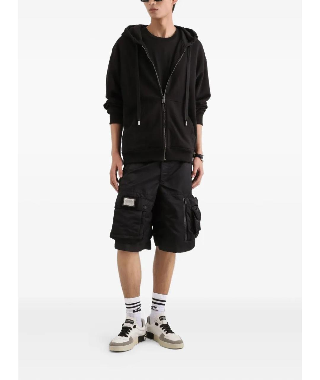 DOLCE&GABBANA Черная хлопковая футболка, фото 4