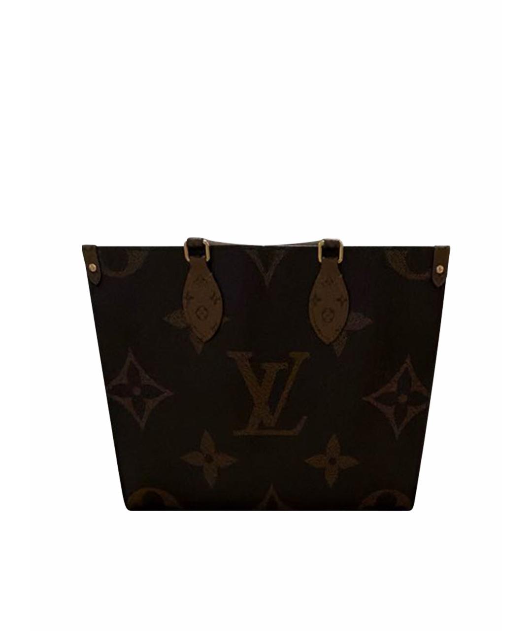 LOUIS VUITTON Коричневая кожаная сумка тоут, фото 1