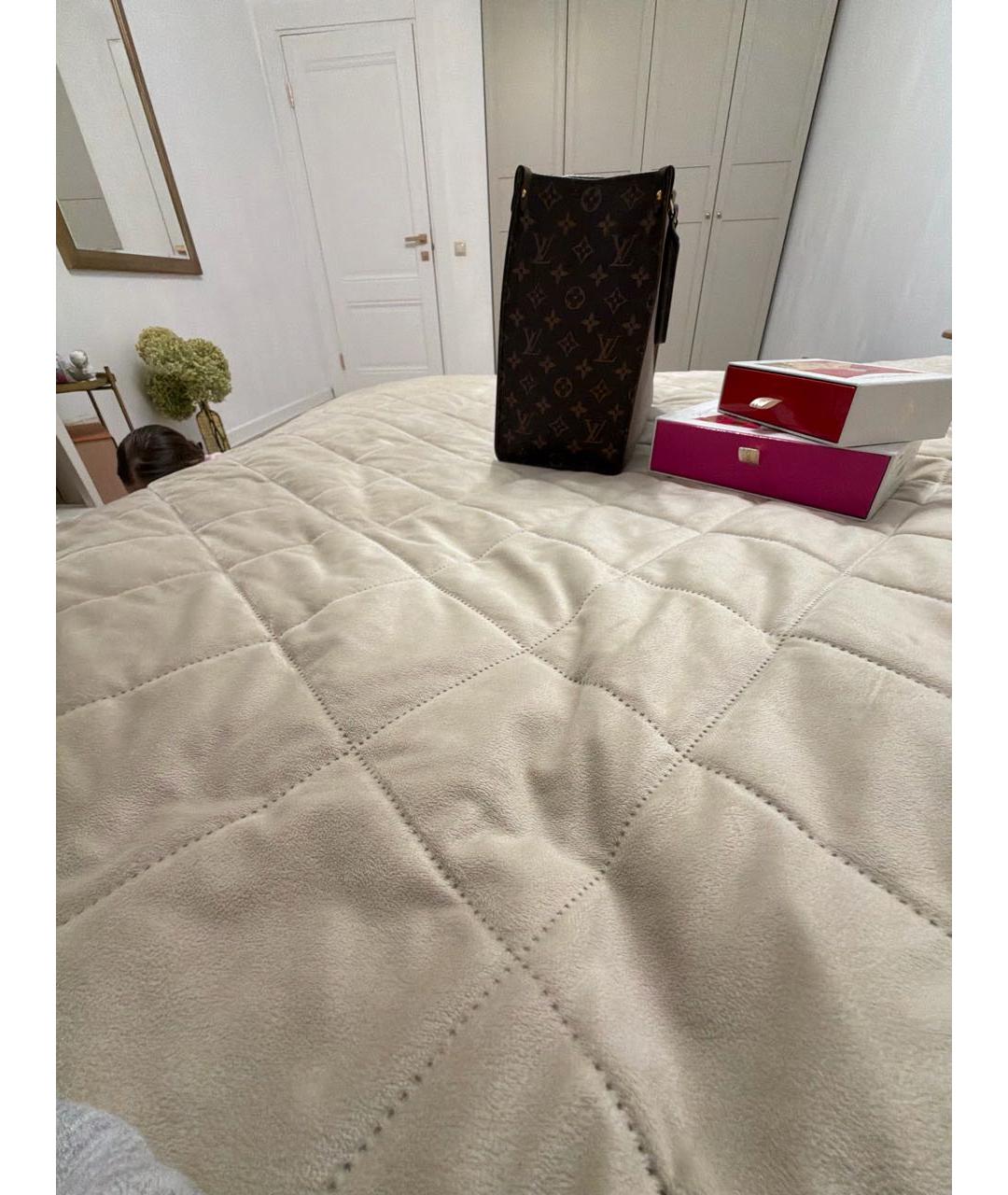 LOUIS VUITTON Коричневая кожаная сумка тоут, фото 3