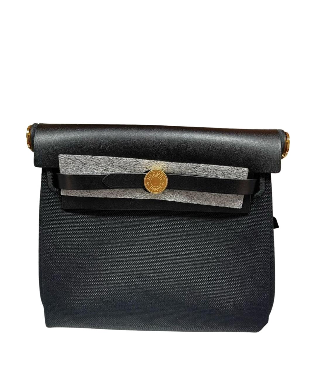 HERMES Черная кожаная сумка через плечо, фото 1