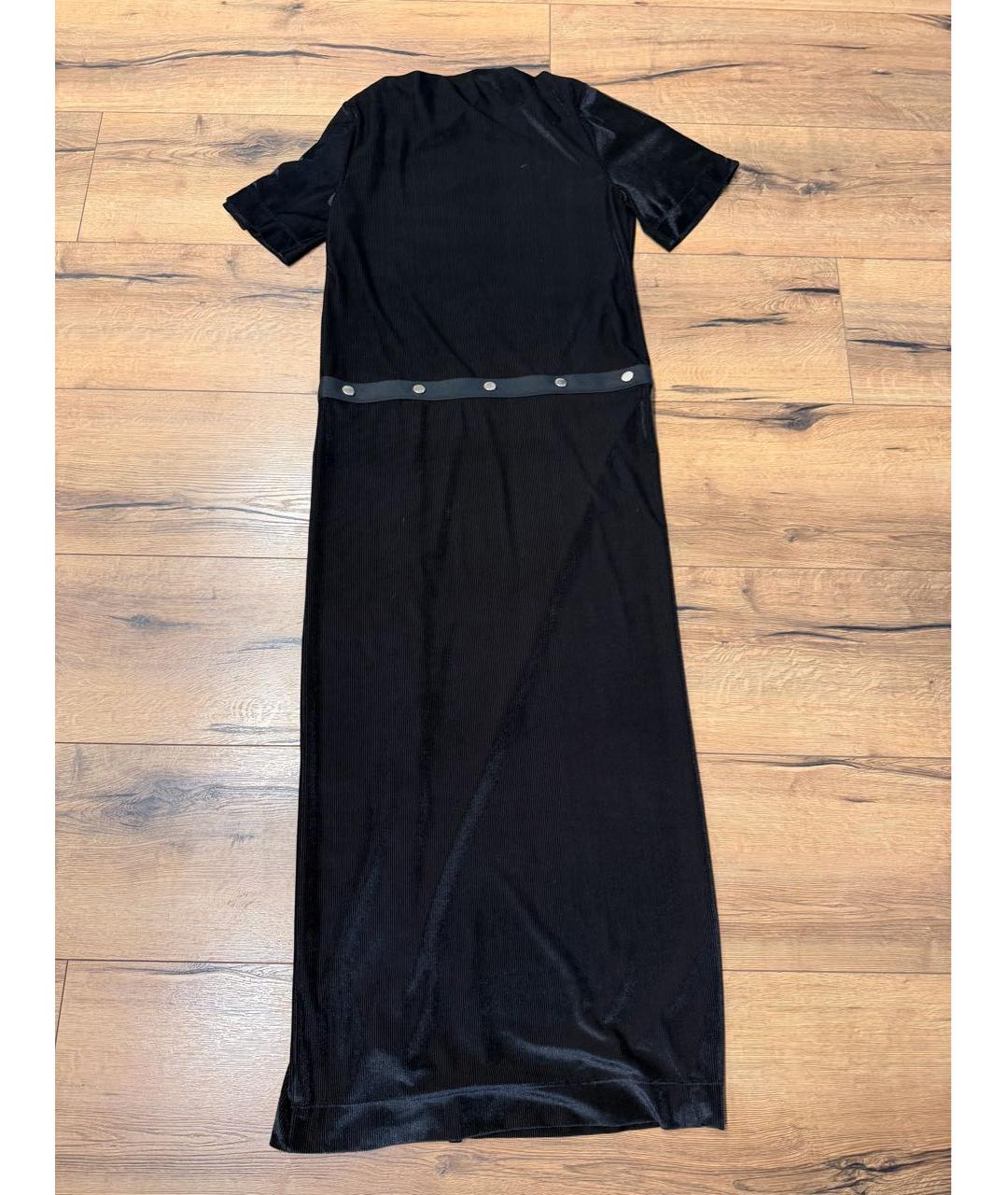 LOVE MOSCHINO Черное велюровое вечернее платье, фото 2