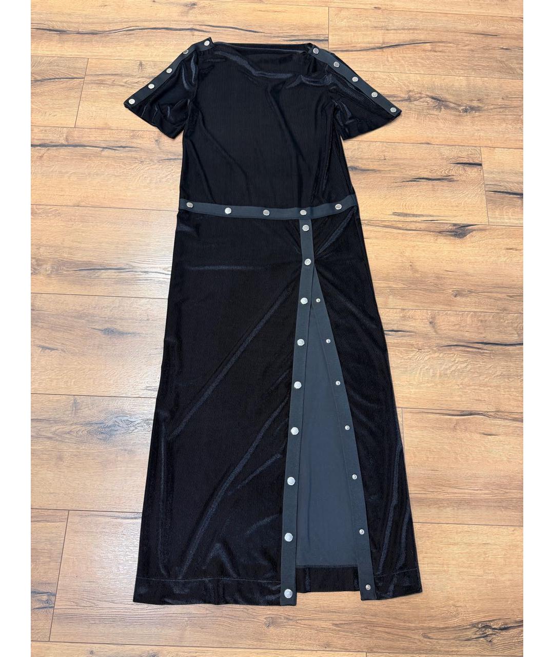 LOVE MOSCHINO Черное велюровое вечернее платье, фото 8