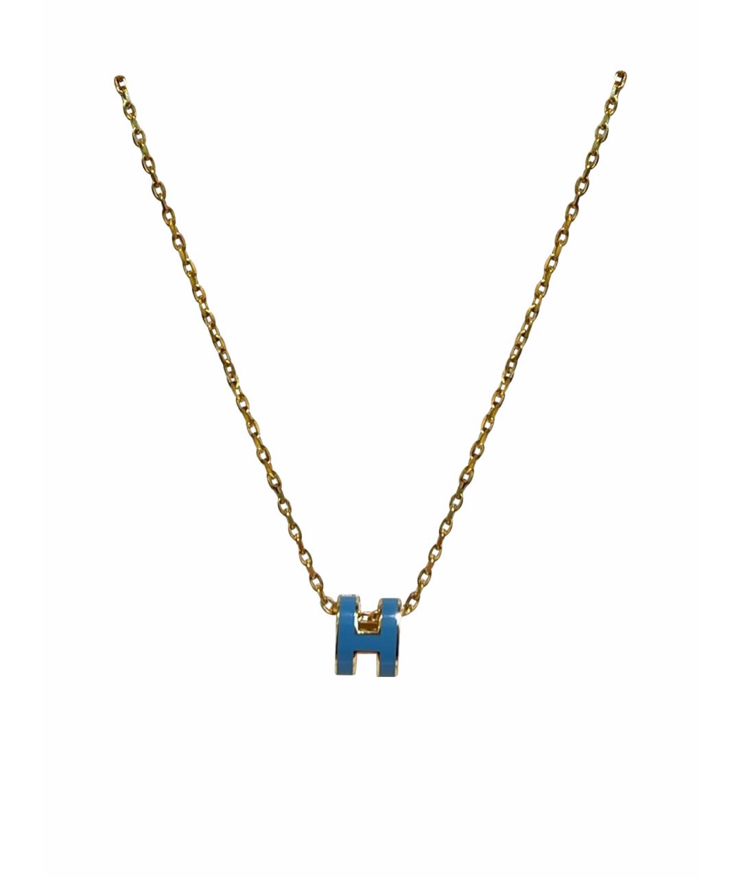 HERMES Бирюзовая металлическая подвеска, фото 1