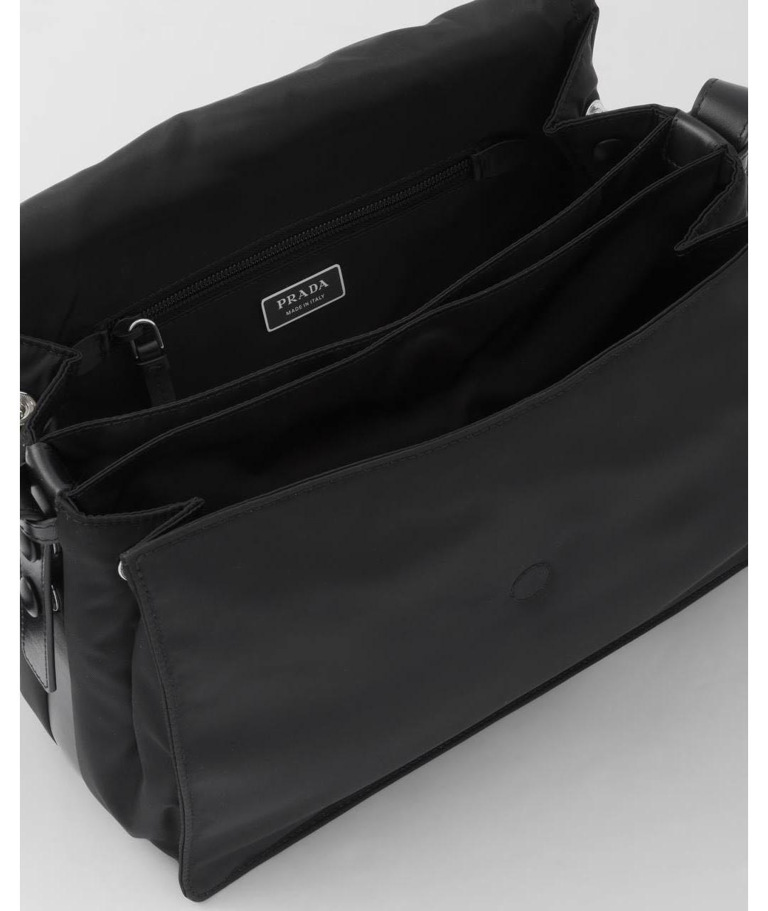 PRADA Черная синтетическая сумка через плечо, фото 3