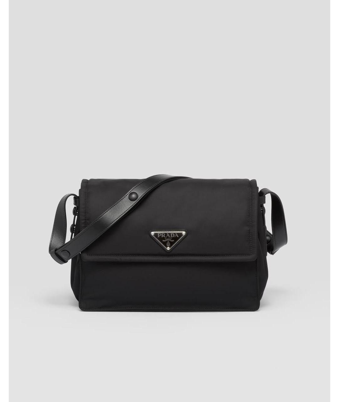 PRADA Черная синтетическая сумка через плечо, фото 7