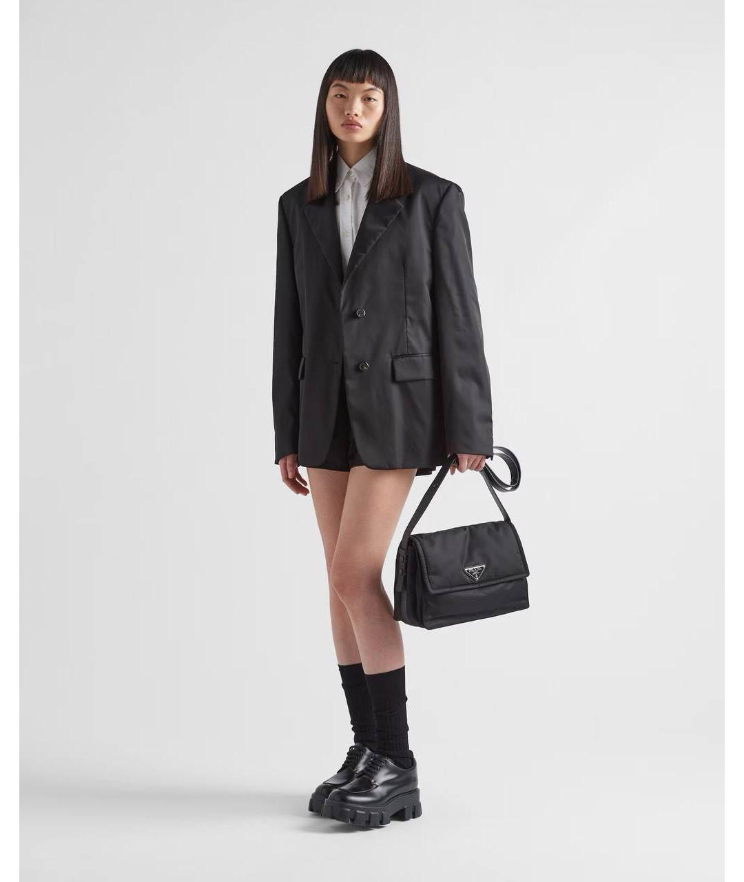 PRADA Черная синтетическая сумка через плечо, фото 4