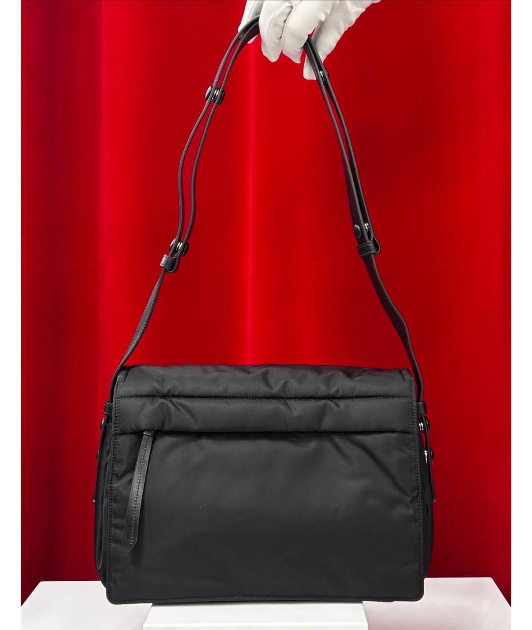 PRADA Черная синтетическая сумка через плечо, фото 6
