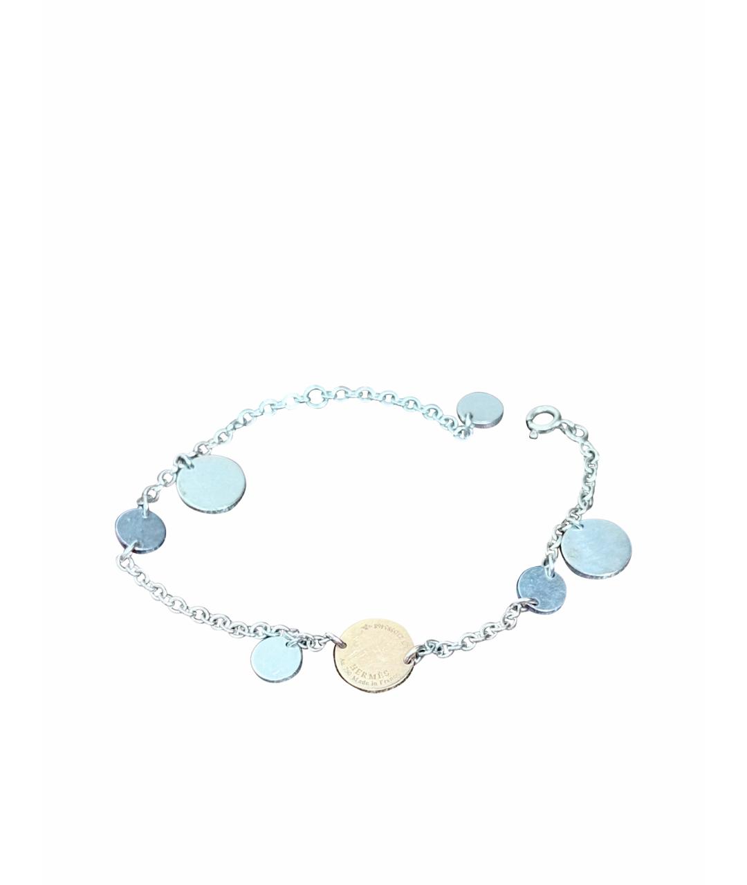 HERMES Серебрянный серебряный браслет, фото 1