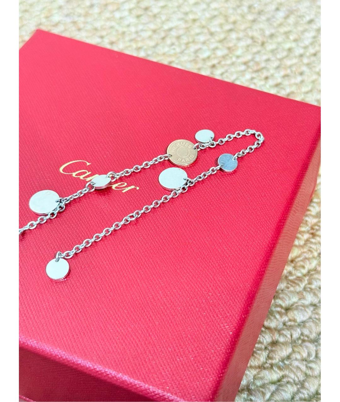 HERMES Серебрянный серебряный браслет, фото 3