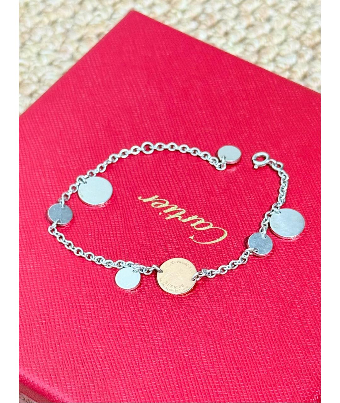 HERMES Серебрянный серебряный браслет, фото 10